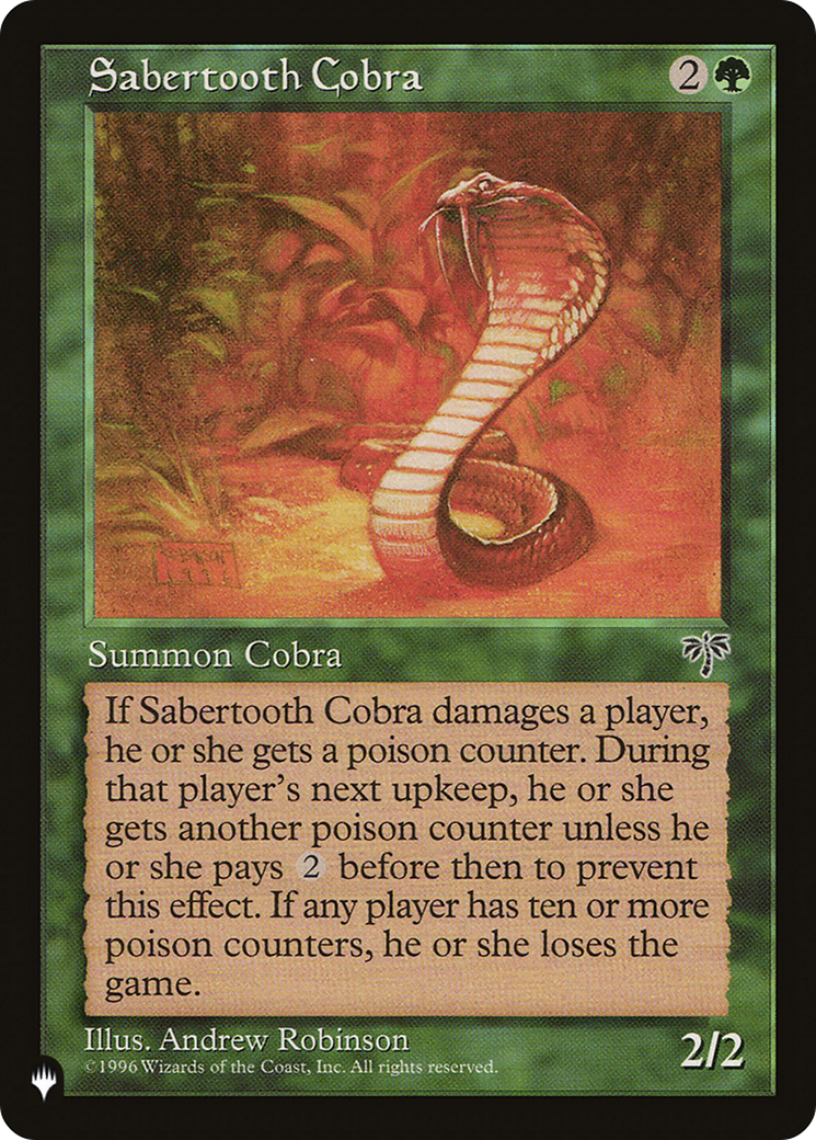 Sabertooth Cobra [The List] | Odin's Place