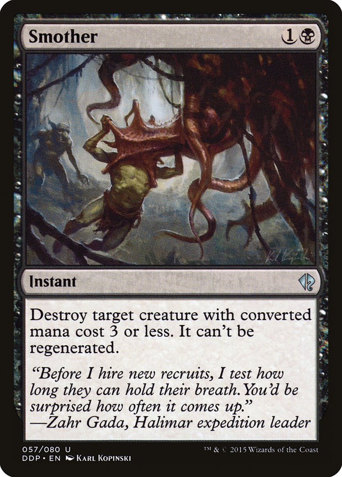 Smother (57) [Duel Decks: Zendikar vs. Eldrazi] | Odin's Place