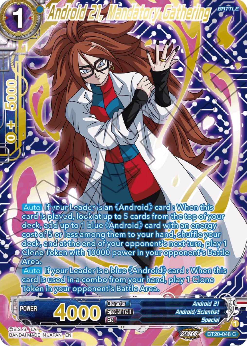 Android 21, Mandatory Gathering (Gold-Stamped) (BT20-048) [Power Absorbed] | Odin's Place