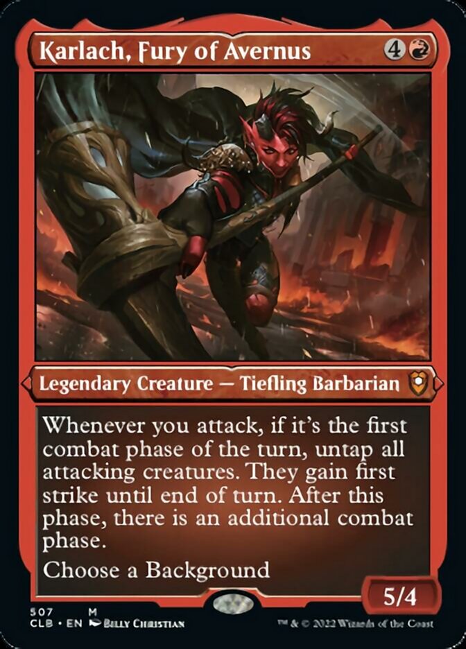 Karlach, Fury of Avernus (Foil Etched) [Commander Legends: Battle for Baldur's Gate] | Odin's Place