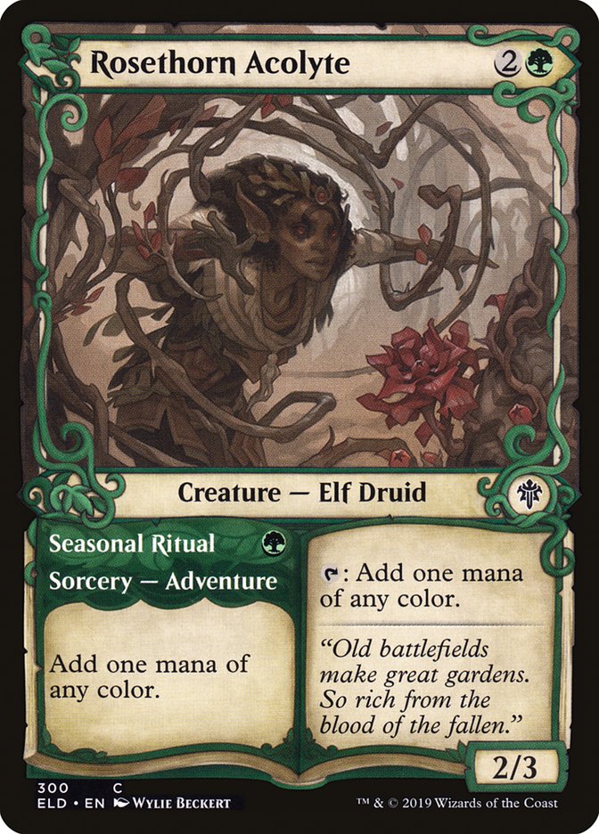 Rosethorn Acolyte // Seasonal Ritual (Showcase) [Throne of Eldraine] | Odin's Place