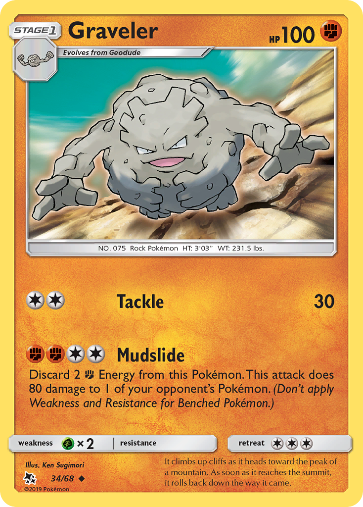 Graveler (34/68) [Sun & Moon: Hidden Fates] | Odin's Place
