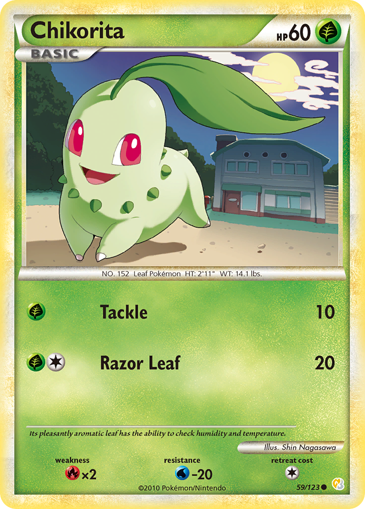 Chikorita (59/123) [HeartGold & SoulSilver: Base Set] | Odin's Place