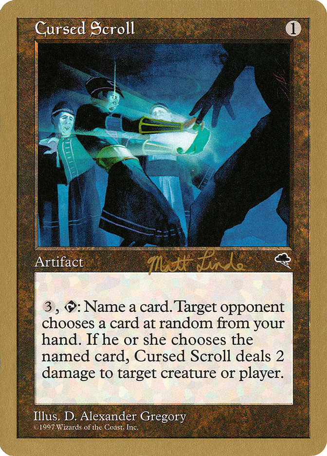Cursed Scroll (Matt Linde) [World Championship Decks 1999] | Odin's Place