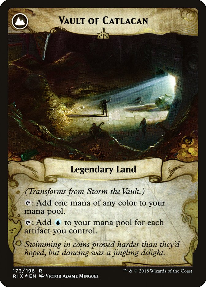 Storm the Vault // Vault of Catlacan [Rivals of Ixalan Prerelease Promos] | Odin's Place