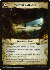 Storm the Vault // Vault of Catlacan [Rivals of Ixalan Prerelease Promos] | Odin's Place
