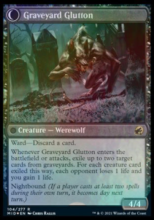 Graveyard Trespasser // Graveyard Glutton [Innistrad: Midnight Hunt Prerelease Promos] | Odin's Place