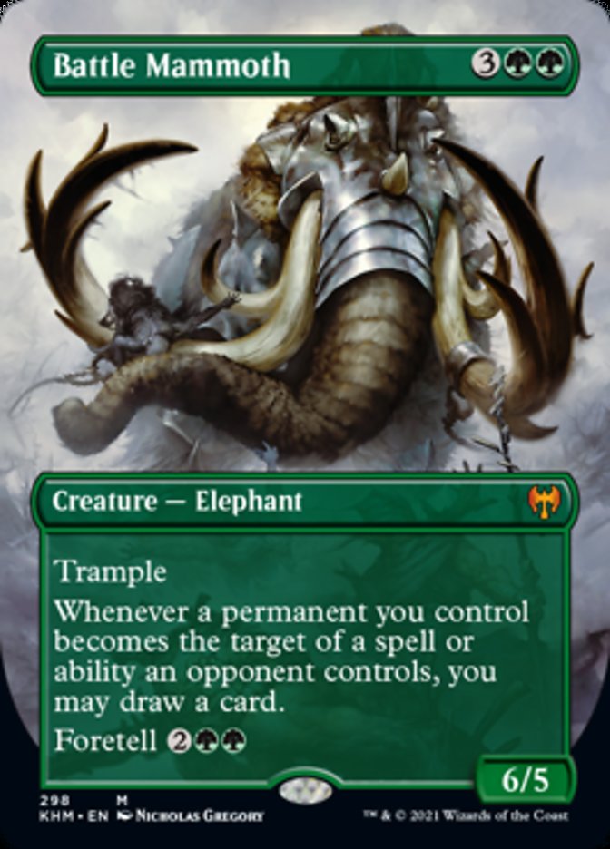 Battle Mammoth (Borderless Alternate Art) [Kaldheim] | Odin's Place