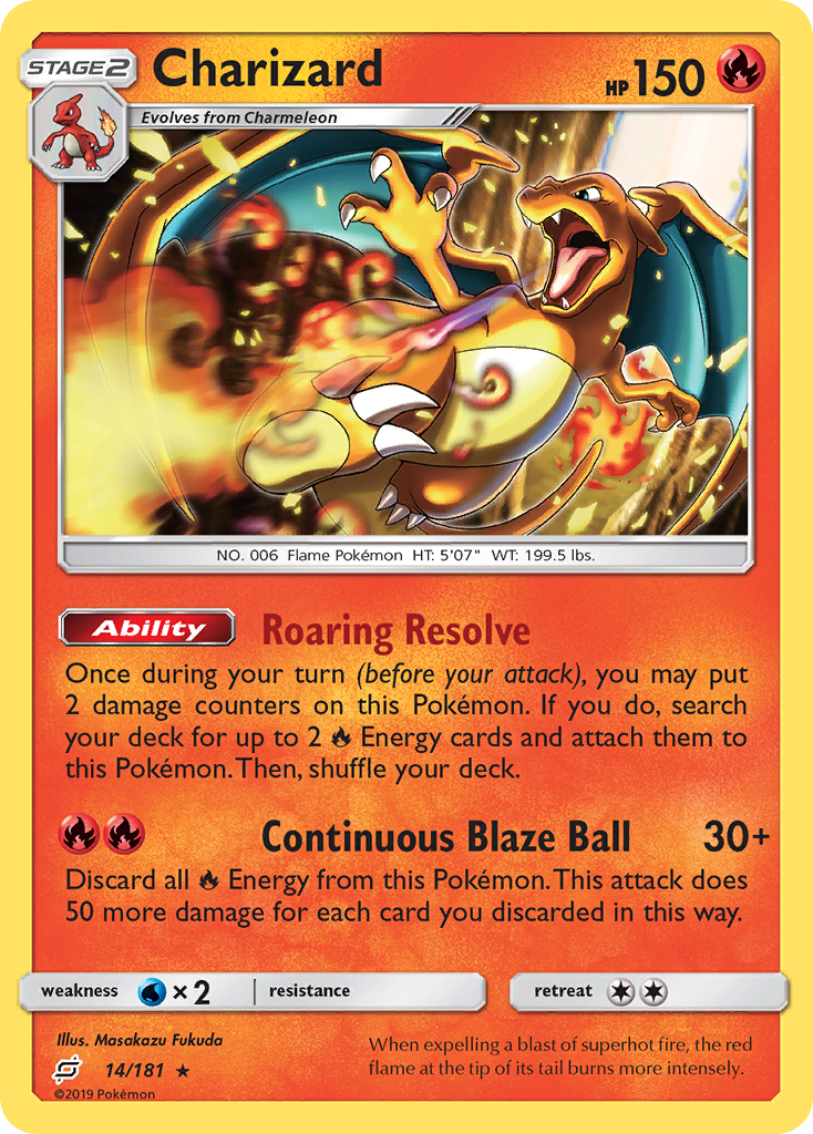 Charizard (14/181) (Cosmos Holo) [Sun & Moon: Team Up] | Odin's Place