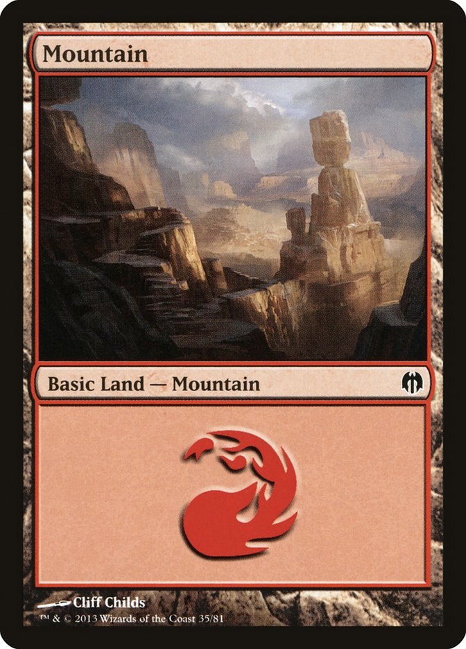 Mountain (35) [Duel Decks: Heroes vs. Monsters] | Odin's Place