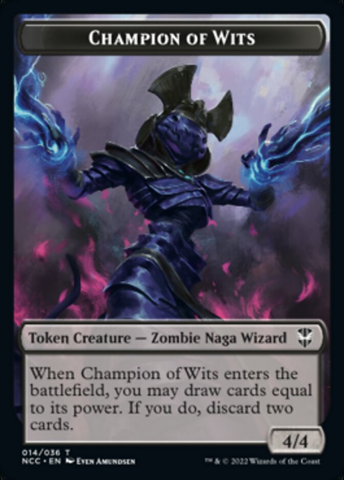 Tentacle // Champion of Wits Double-Sided Token [Streets of New Capenna Commander Tokens] | Odin's Place