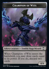 Tentacle // Champion of Wits Double-Sided Token [Streets of New Capenna Commander Tokens] | Odin's Place
