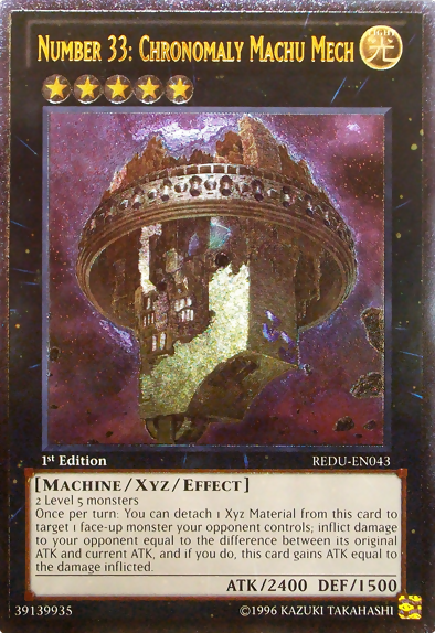 Number 33: Chronomaly Machu Mech [REDU-EN043] Ultimate Rare | Odin's Place