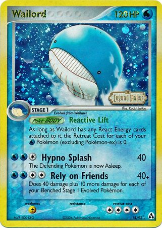 Wailord (14/92) (Stamped) [EX: Legend Maker] | Odin's Place