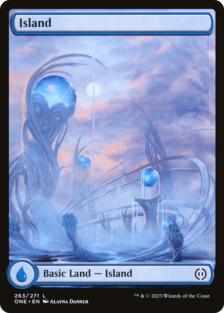 Island (263) (Full-Art) [Phyrexia: All Will Be One] | Odin's Place