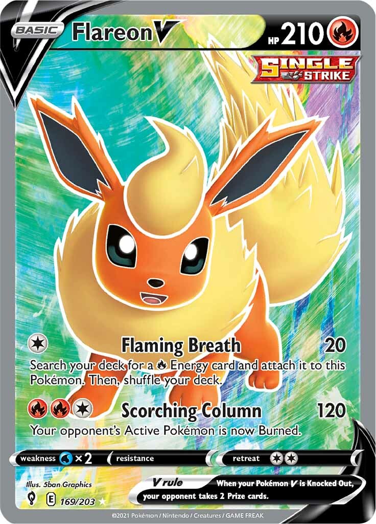 Flareon V (169/203) [Sword & Shield: Evolving Skies] | Odin's Place