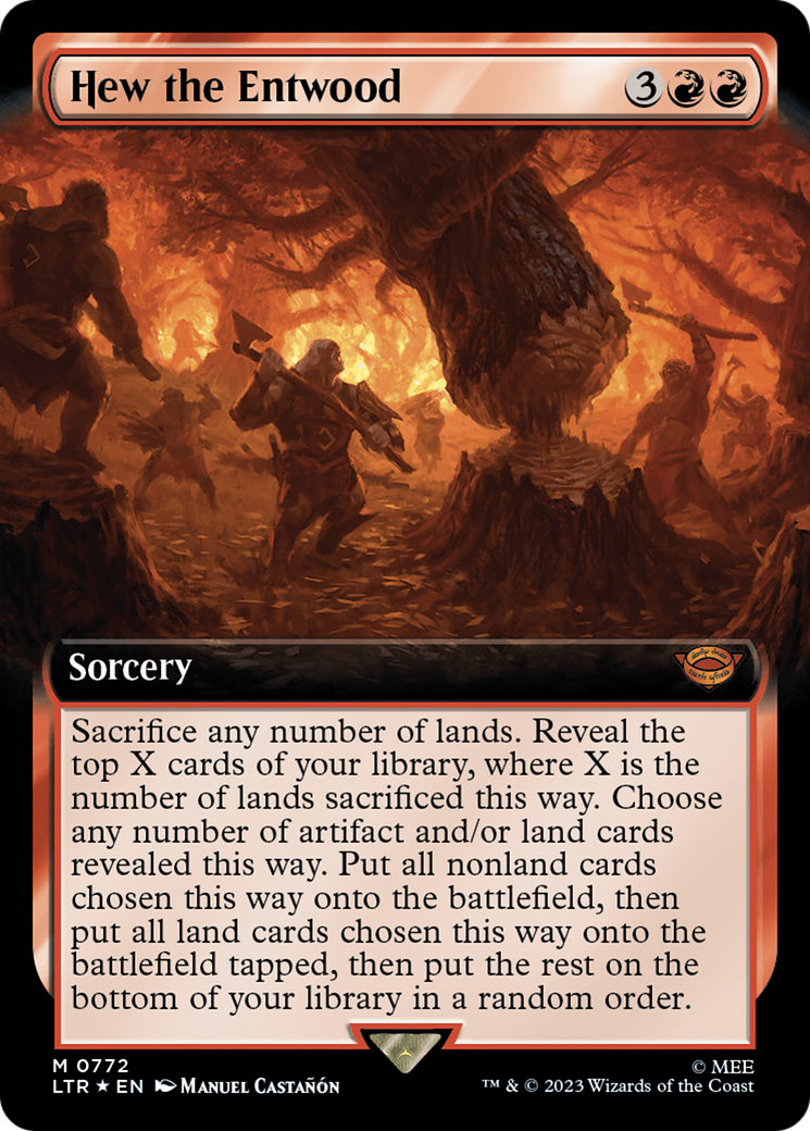Hew the Entwood (Extended Art) (Surge Foil) [The Lord of the Rings: Tales of Middle-Earth] | Odin's Place