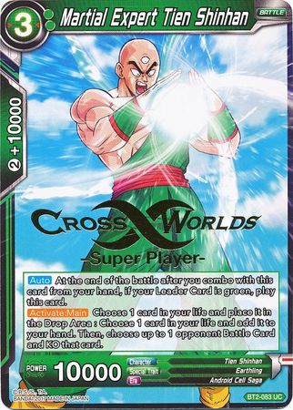 Martial Expert Tien Shinhan (Super Player Stamped) (BT2-083) [Tournament Promotion Cards] | Odin's Place
