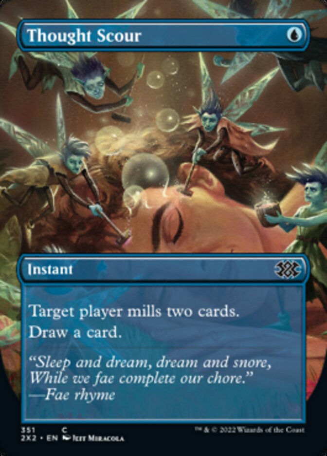 Thought Scour (Borderless Alternate Art) [Double Masters 2022] | Odin's Place
