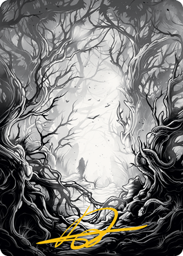 Forest 1 Art Card (Gold-Stamped Signature) [Innistrad: Midnight Hunt Art Series] | Odin's Place