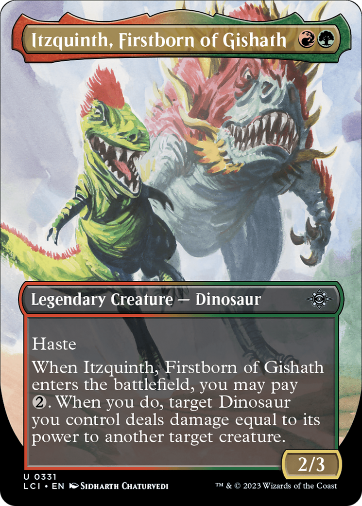 Itzquinth, Firstborn of Gishath (Borderless) [The Lost Caverns of Ixalan] | Odin's Place
