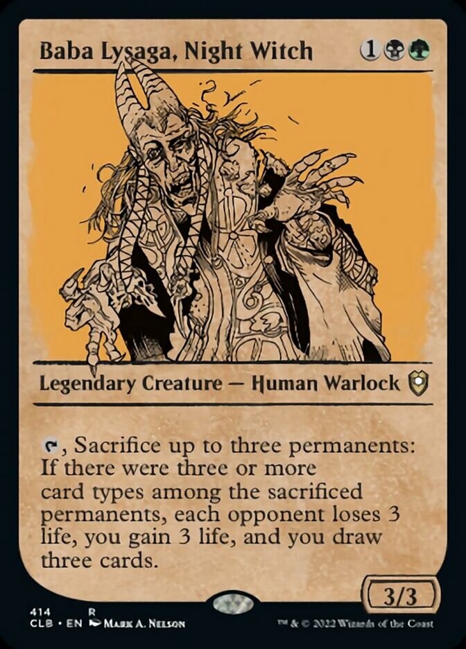 Baba Lysaga, Night Witch (Showcase) [Commander Legends: Battle for Baldur's Gate] | Odin's Place