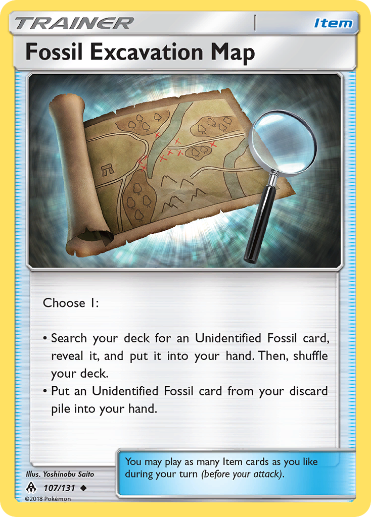 Fossil Excavation Map (107/131) [Sun & Moon: Forbidden Light] | Odin's Place