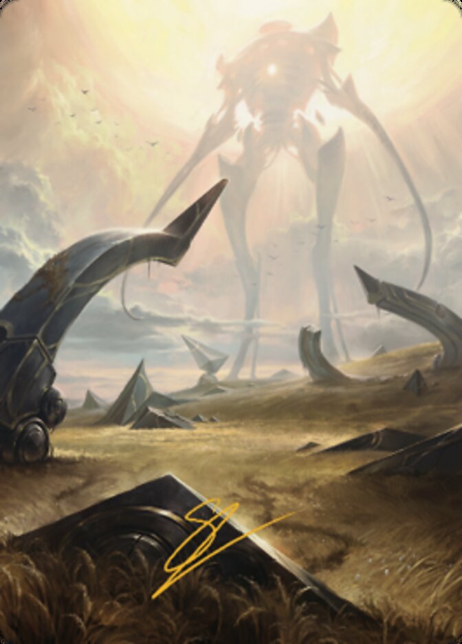 Plains (1) Art Card (Gold-Stamped Signature) [The Brothers' War Art Series] | Odin's Place