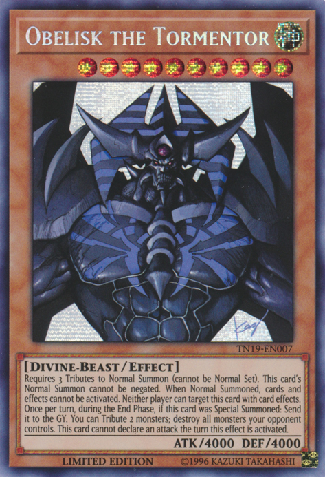 Obelisk the Tormentor [TN19-EN007] Prismatic Secret Rare | Odin's Place