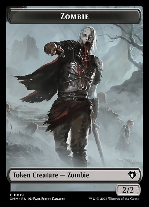 Clue // Zombie (0019) Double-Sided Token [Commander Masters Tokens] | Odin's Place