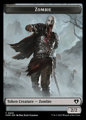 Clue // Zombie (0019) Double-Sided Token [Commander Masters Tokens] | Odin's Place