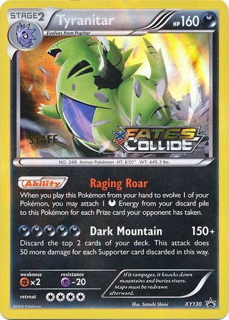 Tyranitar (XY130) (Staff) [XY: Black Star Promos] | Odin's Place