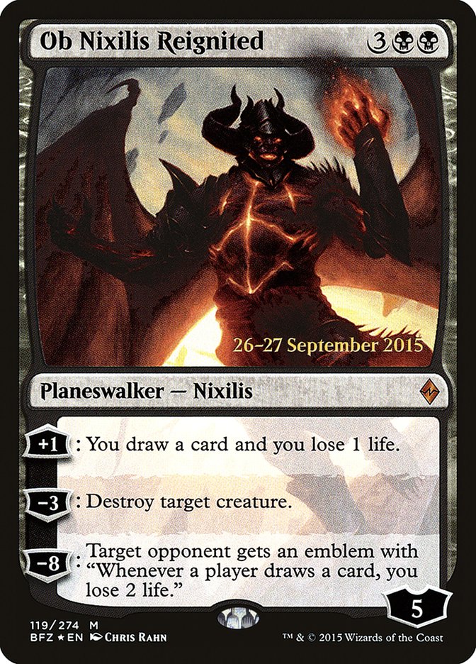 Ob Nixilis Reignited (119) [Battle for Zendikar Prerelease Promos] | Odin's Place