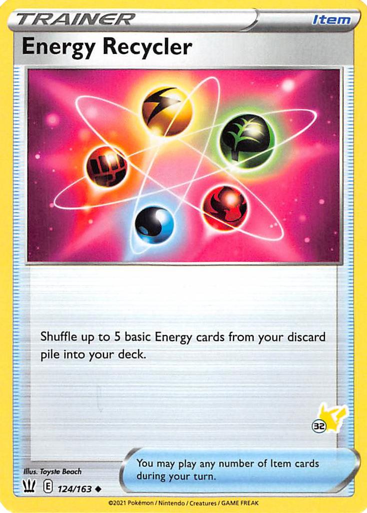 Energy Recycler (124/163) (Pikachu Stamp #32) [Battle Academy 2022] | Odin's Place