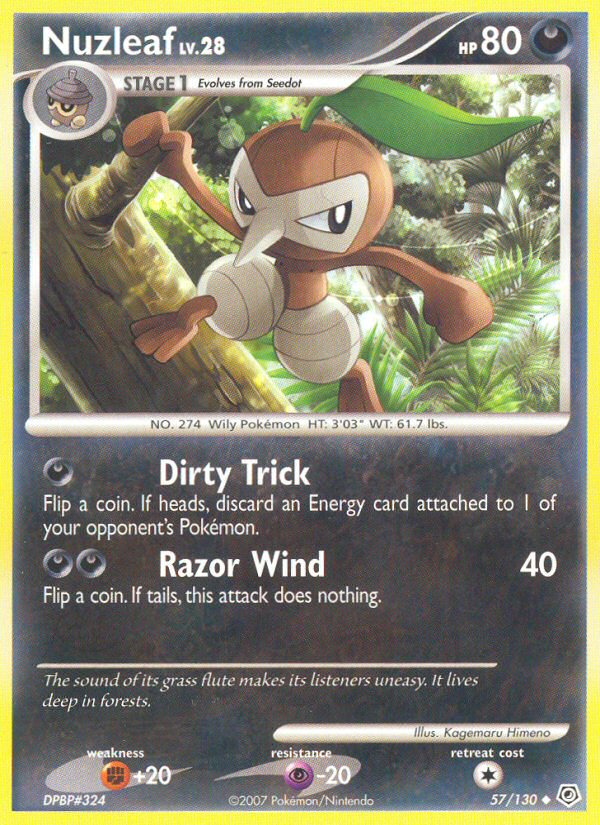 Nuzleaf (57/130) [Diamond & Pearl: Base Set] | Odin's Place