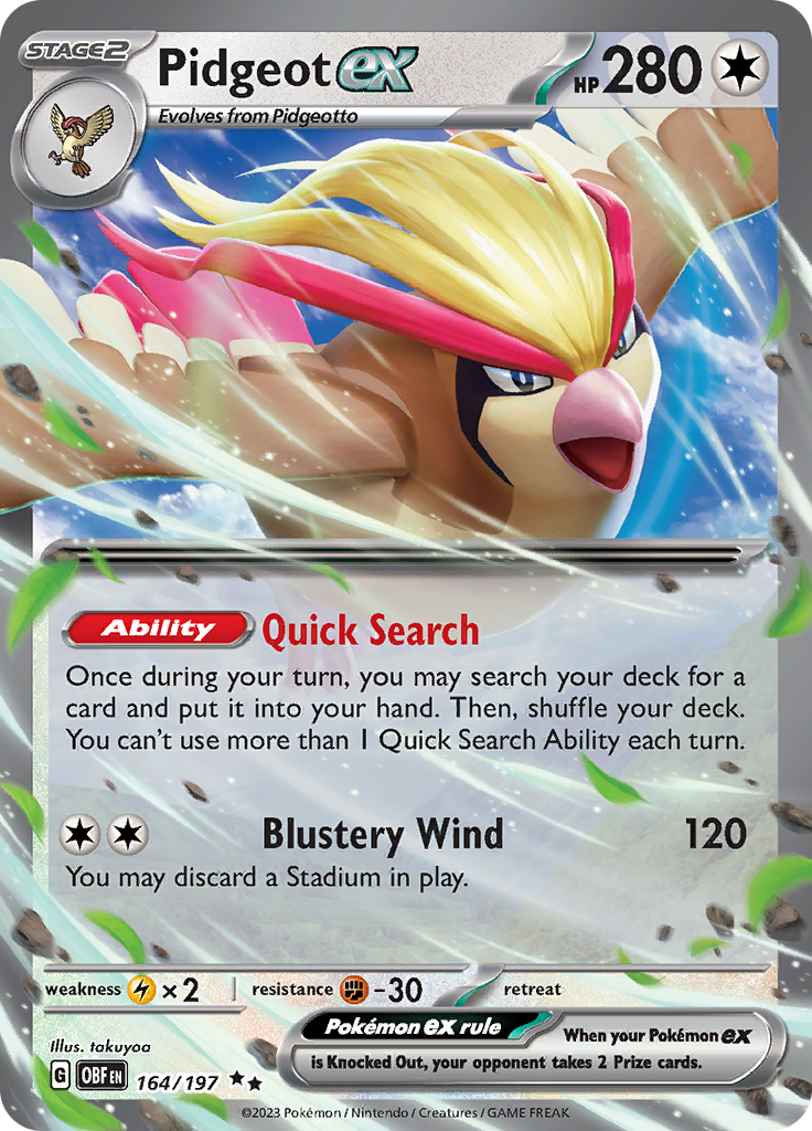 Pidgeot ex (164/197) [Scarlet & Violet: Obsidian Flames] | Odin's Place