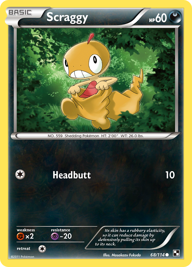 Scraggy (68/114) [Black & White: Base Set] | Odin's Place