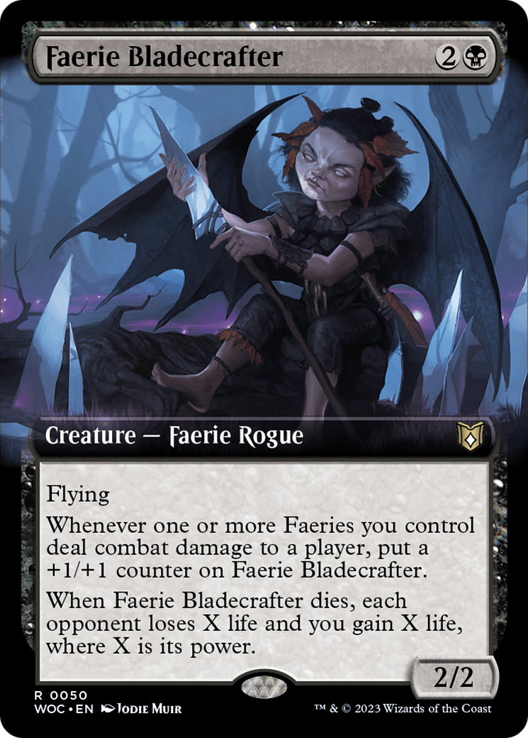 Faerie Bladecrafter (Extended Art) [Wilds of Eldraine Commander] | Odin's Place