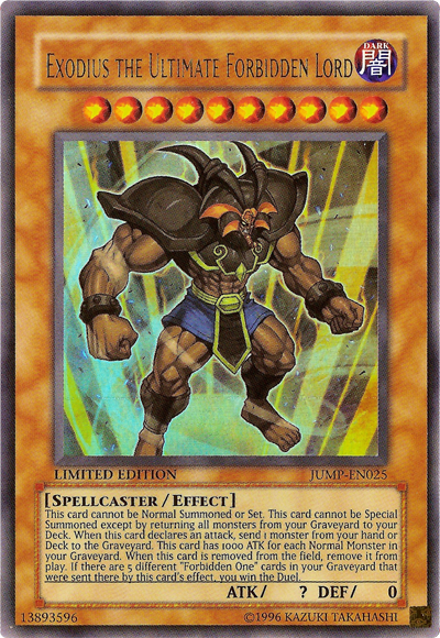 Exodius the Ultimate Forbidden Lord [JUMP-EN025] Ultra Rare | Odin's Place