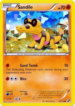 Sandile (63/114) (Cracked Ice Holo) [Black & White: Base Set] | Odin's Place