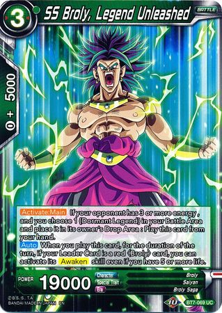 SS Broly, Legend Unleashed (BT7-069) [Assault of the Saiyans] | Odin's Place