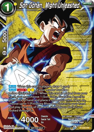 Son Gohan, Might Unleashed (Winner Stamped) (P-349) [Tournament Promotion Cards] | Odin's Place
