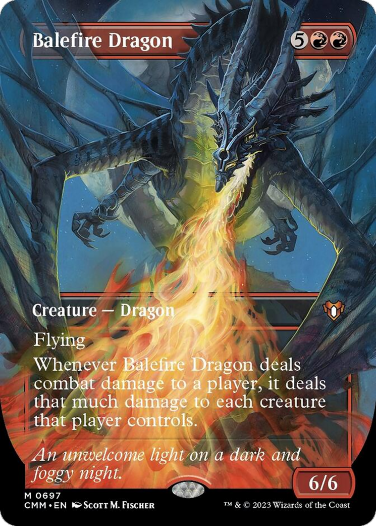 Balefire Dragon (Borderless Alternate Art) [Commander Masters] | Odin's Place