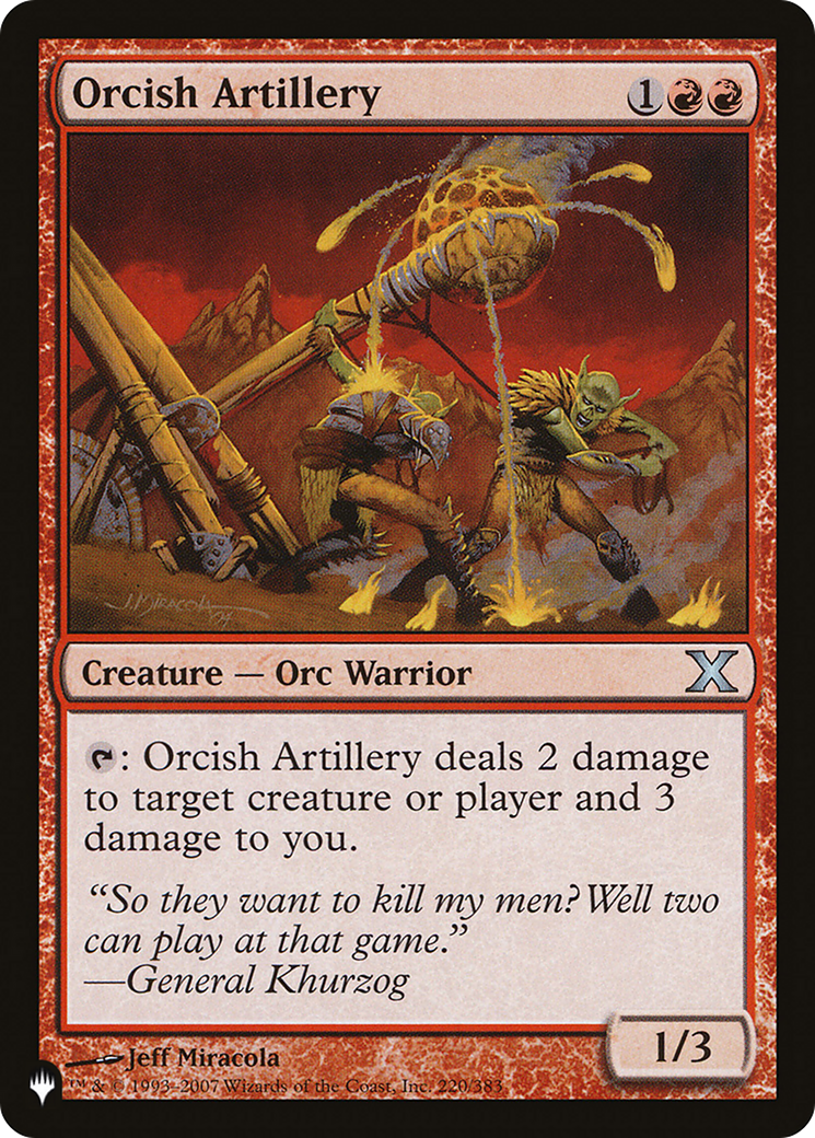 Orcish Artillery [The List] | Odin's Place
