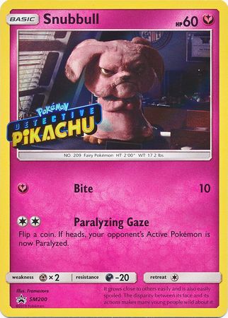 Snubbull Detective (SM200) (Pikachu Stamped) [Sun & Moon: Black Star Promos] | Odin's Place