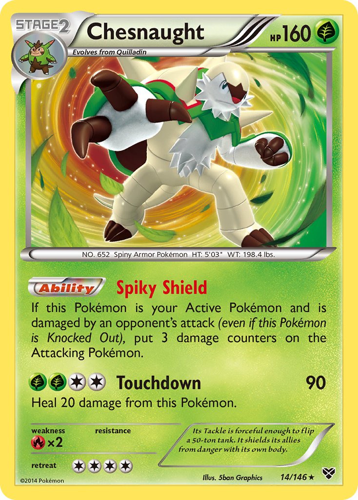 Chesnaught (14/146) (Cosmos Holo) (Blister Exclusive) [XY: Base Set] | Odin's Place