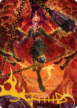 Zariel, Archduke of Avernus Art Card (Gold-Stamped Signature) [Dungeons & Dragons: Adventures in the Forgotten Realms Art Series] | Odin's Place