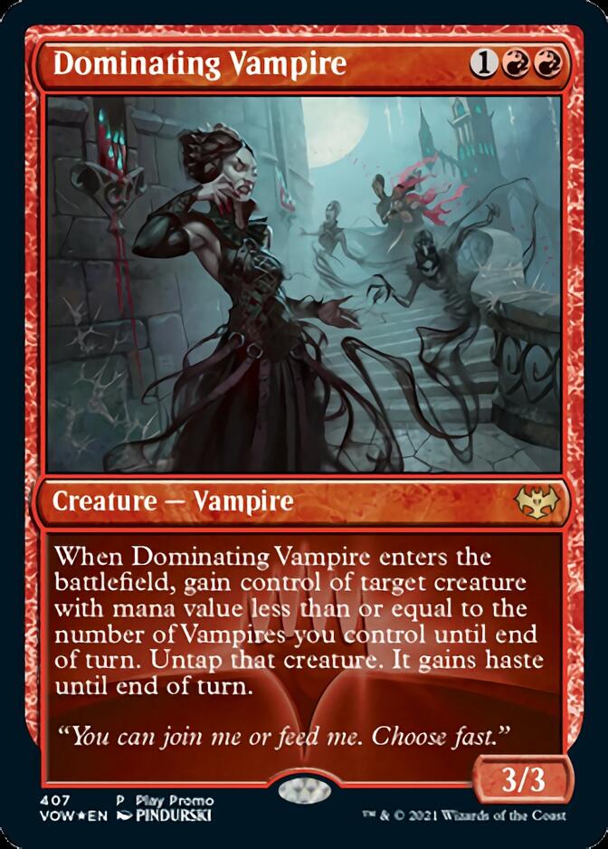 Dominating Vampire (Play Promo) [Innistrad: Crimson Vow Promos] | Odin's Place