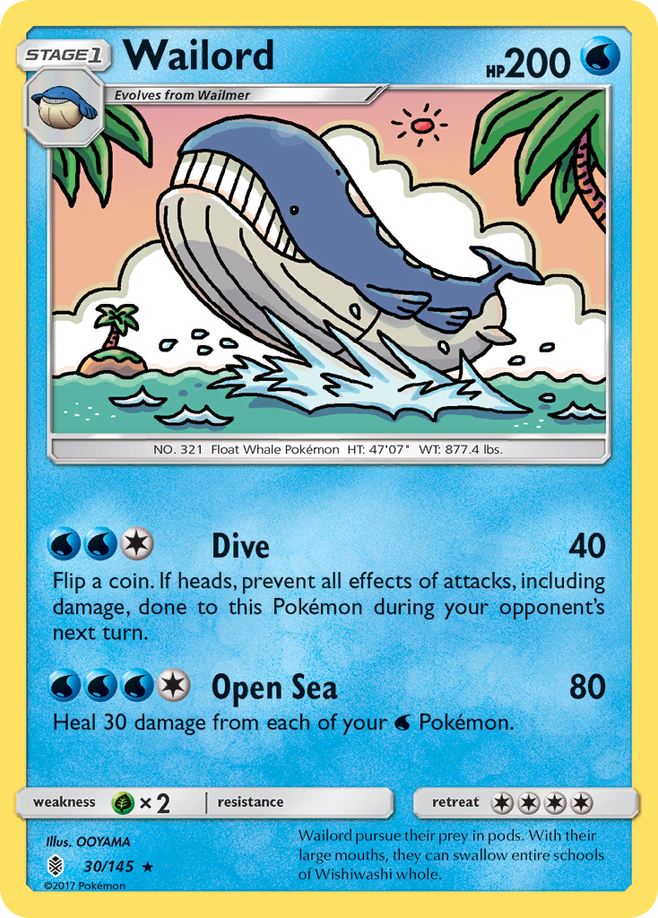 Wailord (30/145) [Sun & Moon: Guardians Rising] | Odin's Place