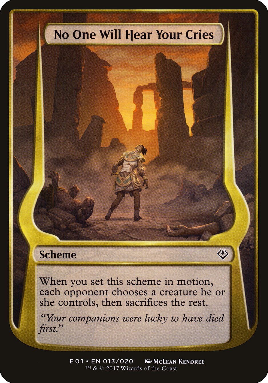 No One Will Hear Your Cries (13) (Schemes) [Archenemy: Nicol Bolas Schemes] | Odin's Place